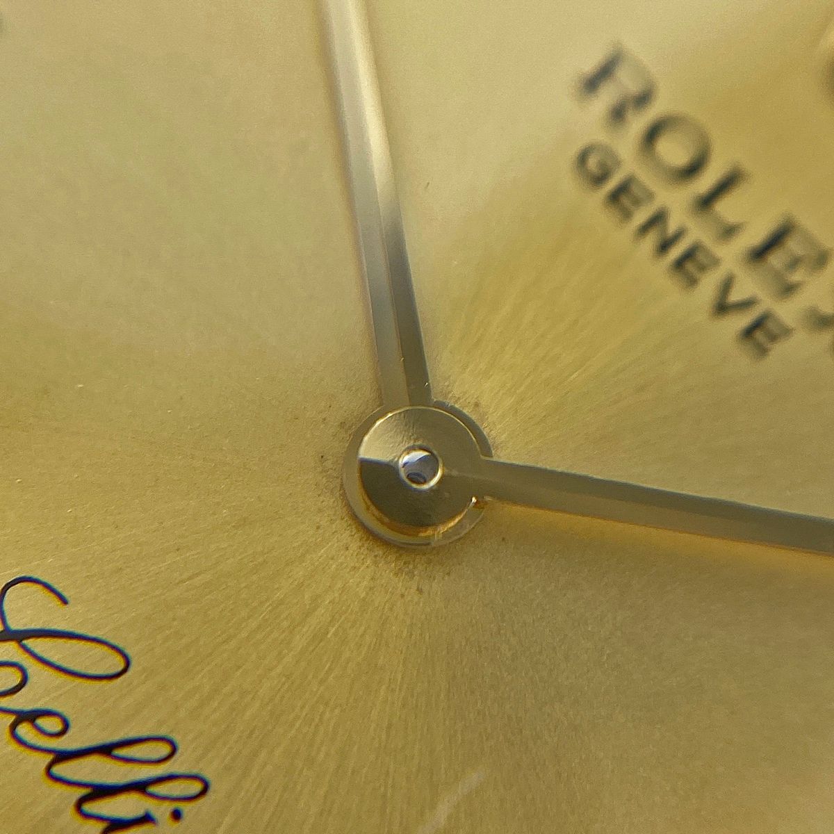 ロレックス ROLEX チェリーニ 4114 腕時計 YG レザー 手巻き ゴールド 