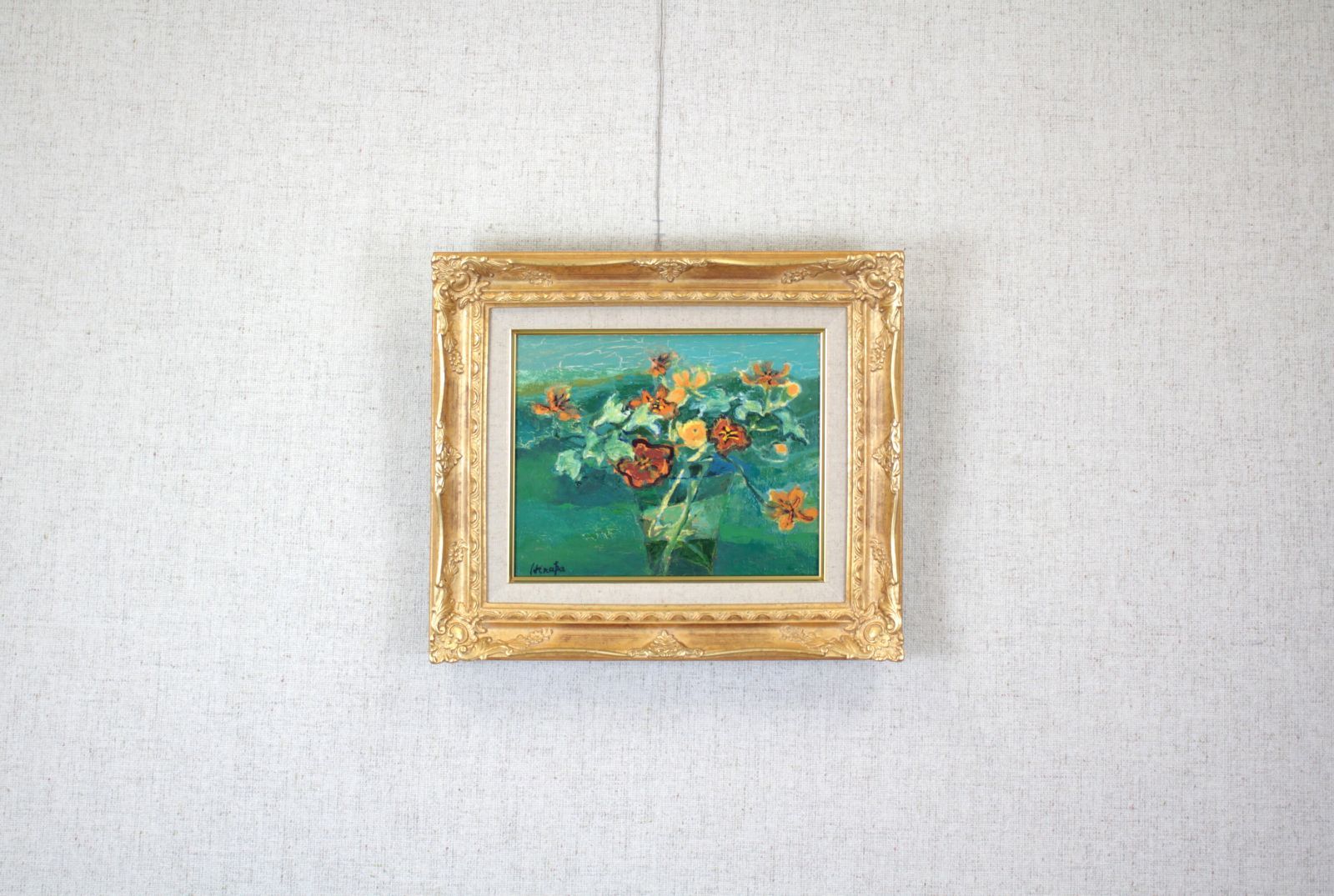 鎌田俳捺子『花』油彩画【真作保証】 絵画 鎌田俳捺子『花』油彩画【真作保証】 絵画 - メルカリ