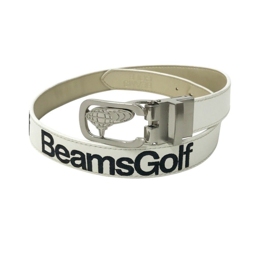 BEAMS GOLF ビームスゴルフ  リバーシブル ロゴバックル ベルト 刺繍  ホワイト系  [240101352544] ゴルフウェア ストスト