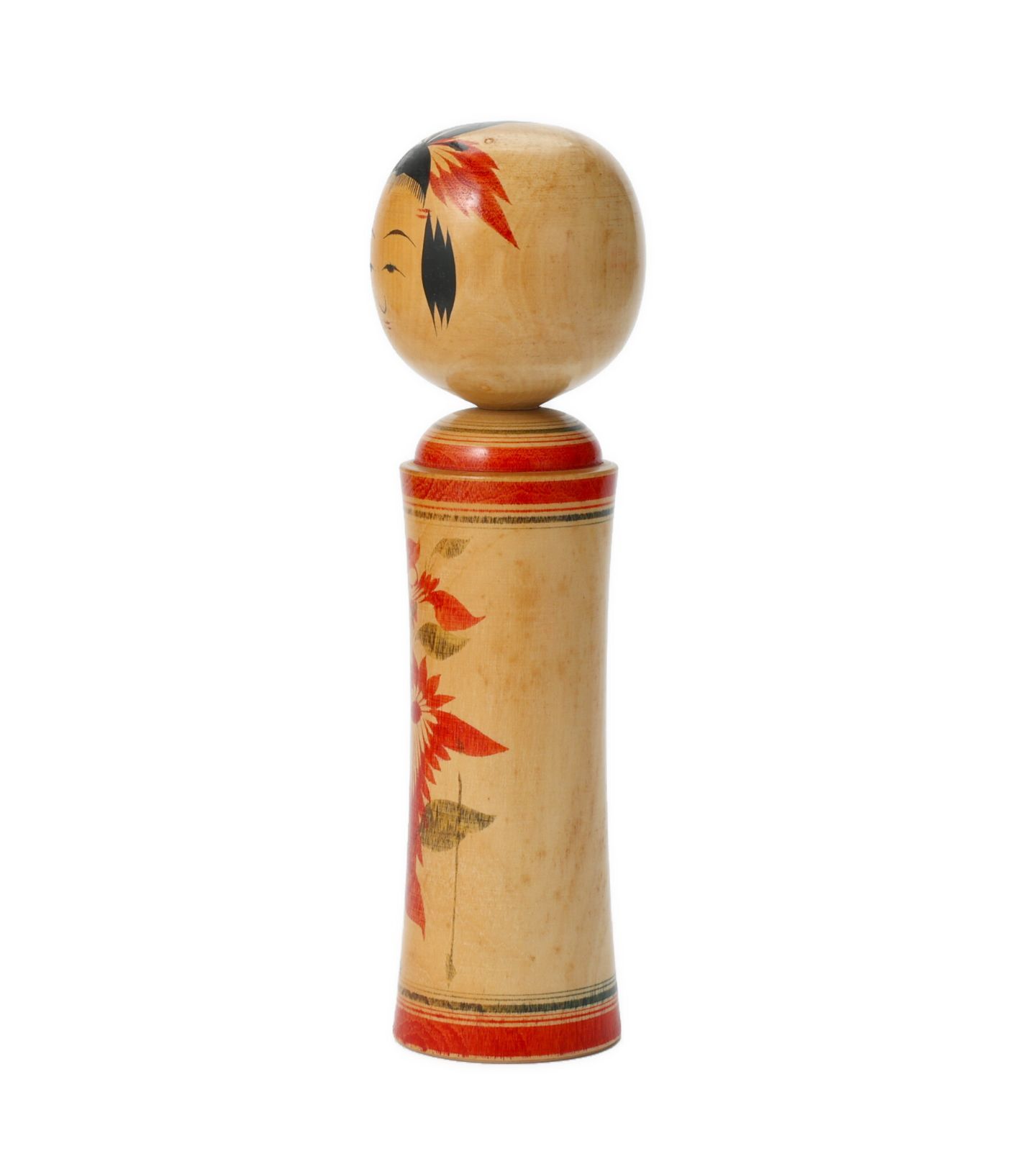 似顔絵こけし No.6 弔い 昭和37年 木偶 古道具 アンティーク 昭和初期