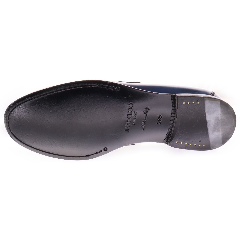 JIMMY CHOO (ジミーチュウ) DARBLAY SEA BLUE レザー ペニーローファー  