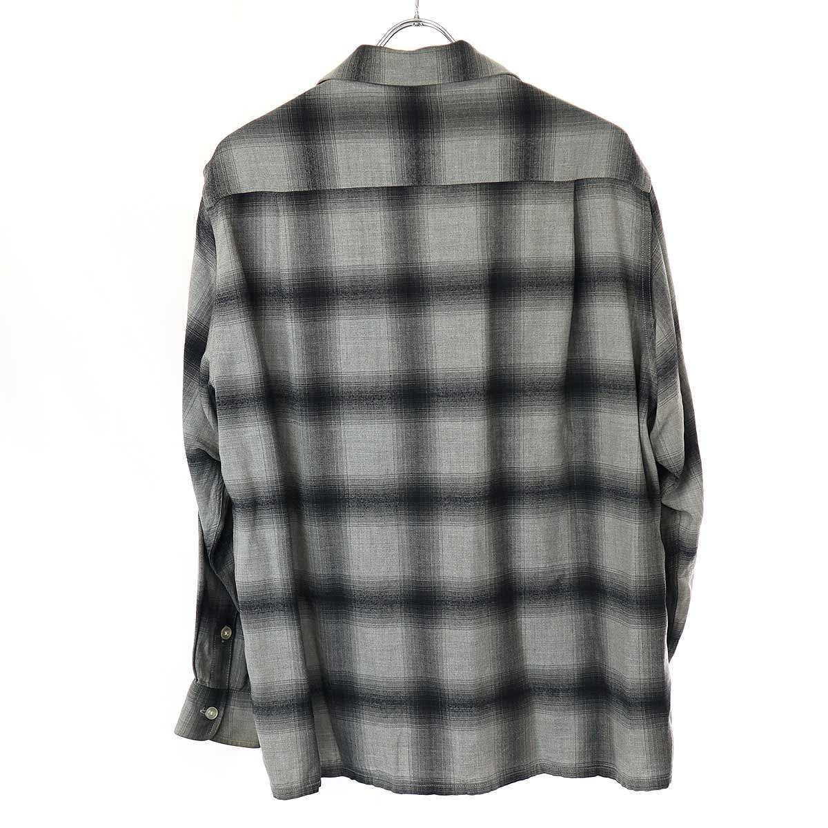 WACKO MARIA ワコマリア 20AW OMBRAY CHECK OPEN COLLAR SHIRTS L/S