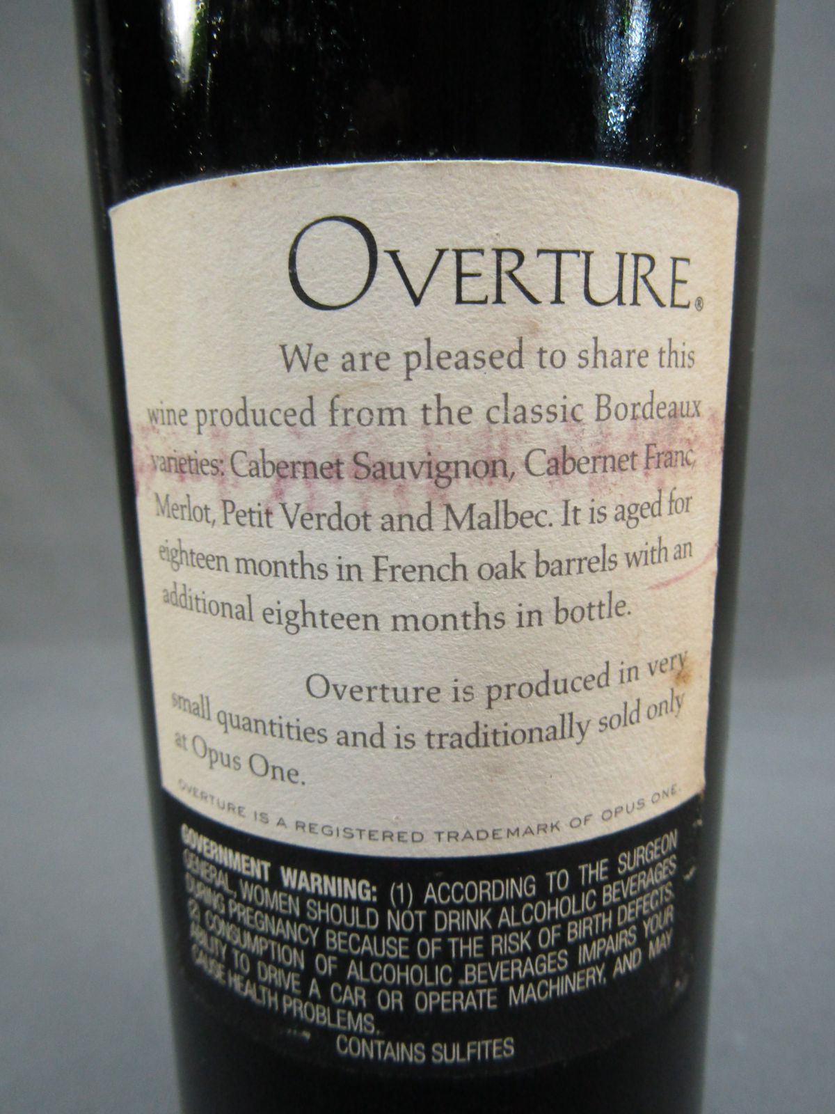 オーバーチュア Overture 赤ワイン　カリフォルニア／ナパヴァレー-2