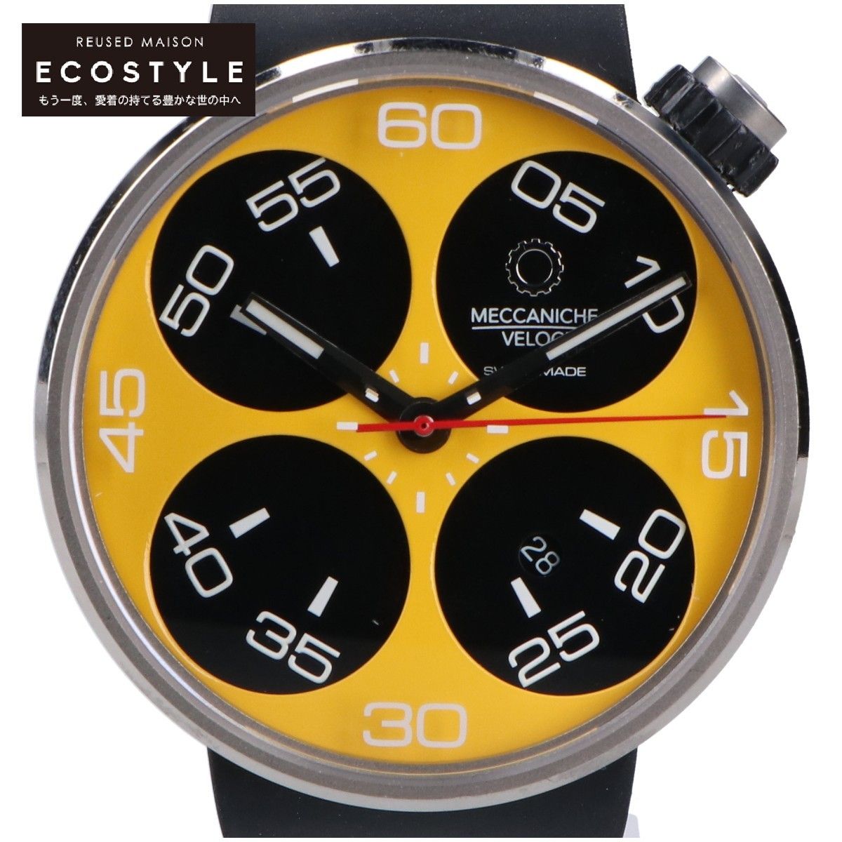 MECCANICHEVELOCI メカニケヴェローチ W128N141 ラバーベルト クアトロヴァルヴォレ44 クロノグラフ メルカリ