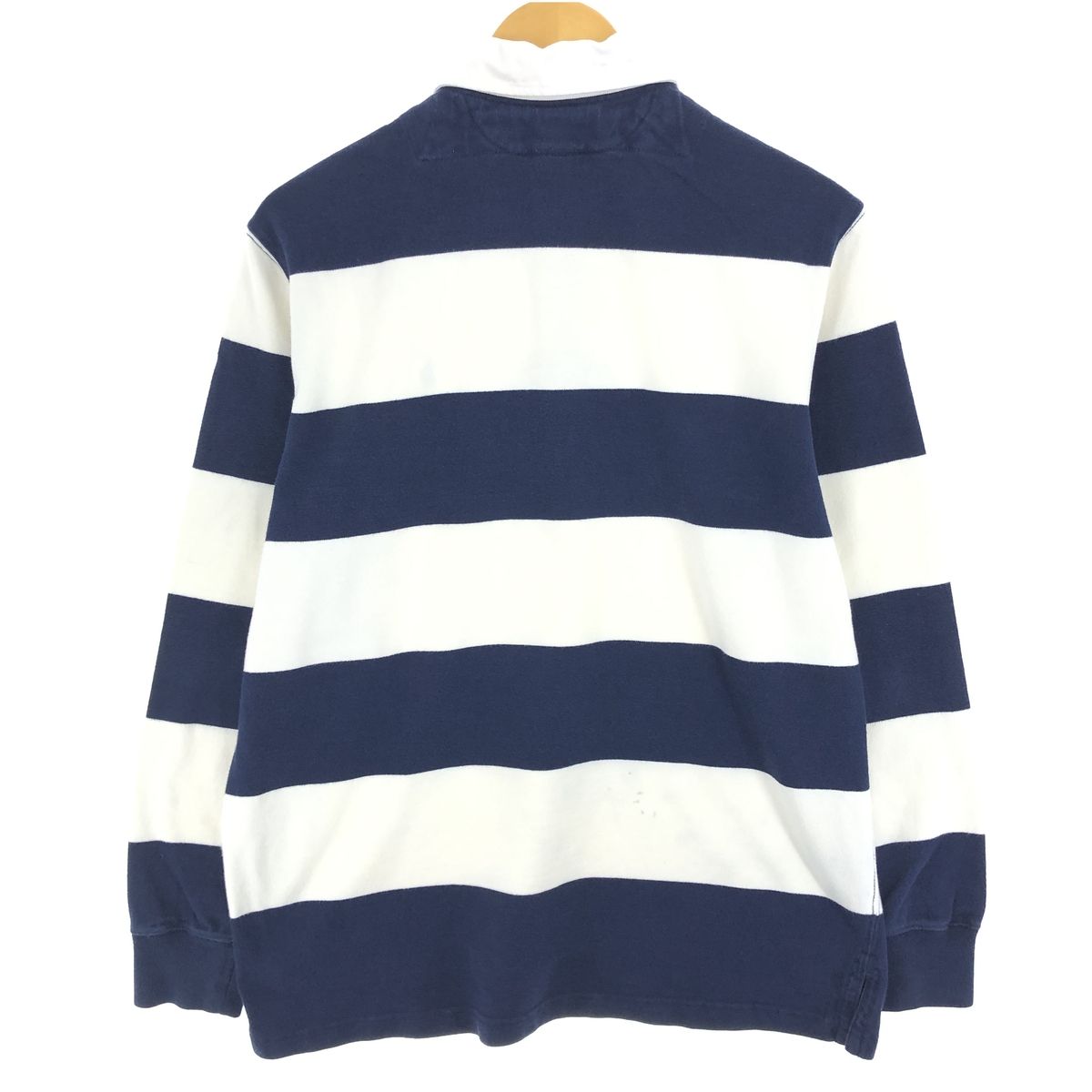 【状態◯】ポロ ラルフローレン 長袖 ラガーシャツ ボーダー 古着 メンズ Ralph Lauren - 90s ポロ ラルフローレン ボーダー 長袖 ラガー