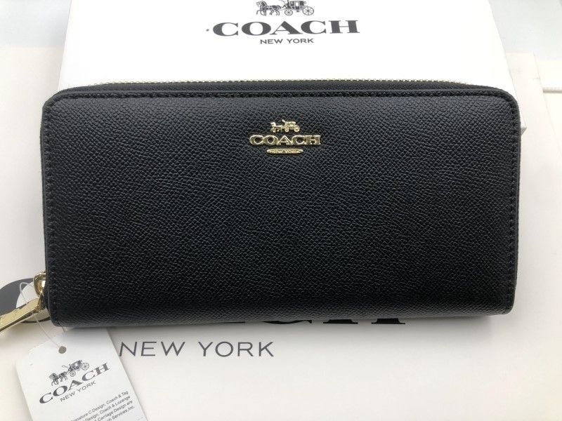 コーチ COACH 長財布 財布 シグネチャー アコーディオンラウンドジップ ...