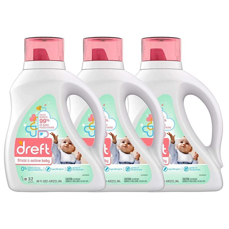 洗濯洗剤 dreft ドレフト アクティブベビー 1.36L 3本セット 赤ちゃん用 P&G 洗濯用洗剤アメリカ製