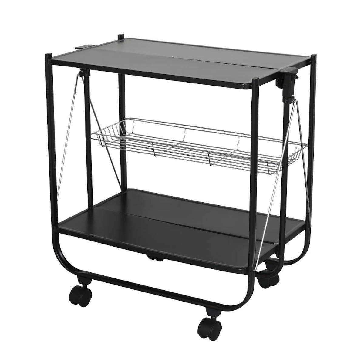 人気商品 高さ690×幅690×奥行405mm マットブラック FOLDING トローリー TROLLEY フォールディング MATTE ワゴン BLACK ダルトン Dulton H11907-MBK
