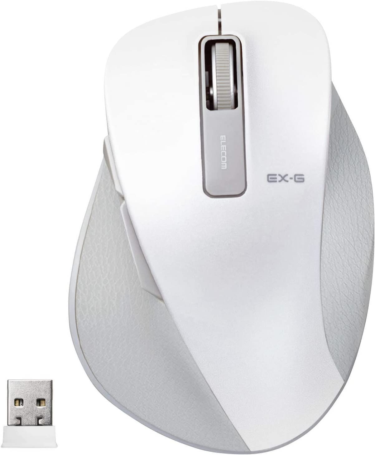 エレコム マウス ワイヤレス (レシーバー付属) Lサイズ 5ボタン (戻る・進