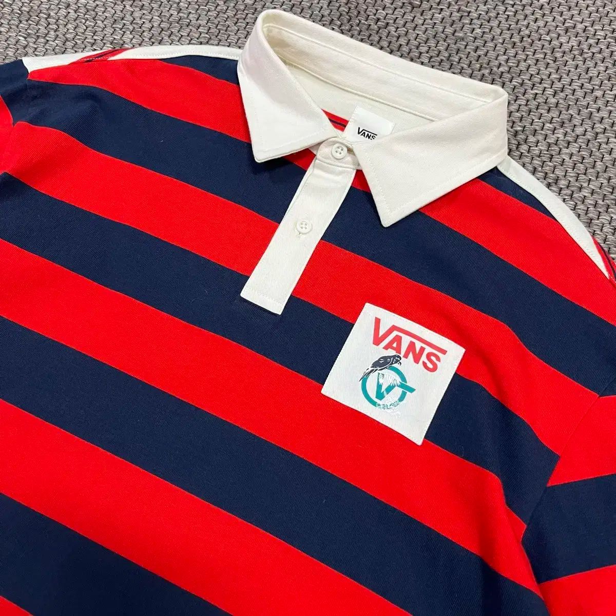 VANS(ヴァンズ) ストライプ ラグビー ポロTシャツ