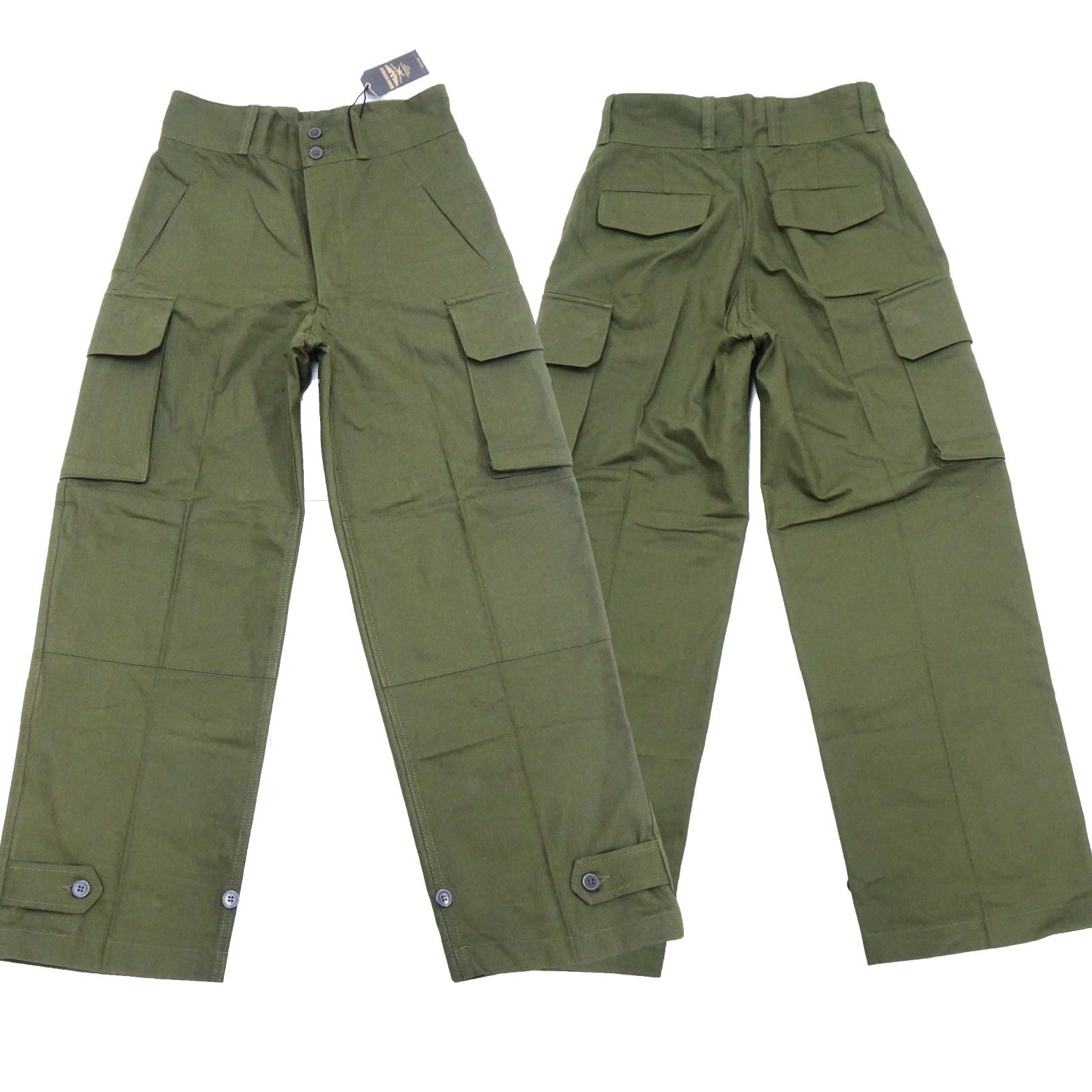 ヒューストン M-47 カーゴパンツ HOUSTON ヘリンボーンツイル FRENCH ARMY M47 ミリタリー フィールドパンツ 1985 オリーブ