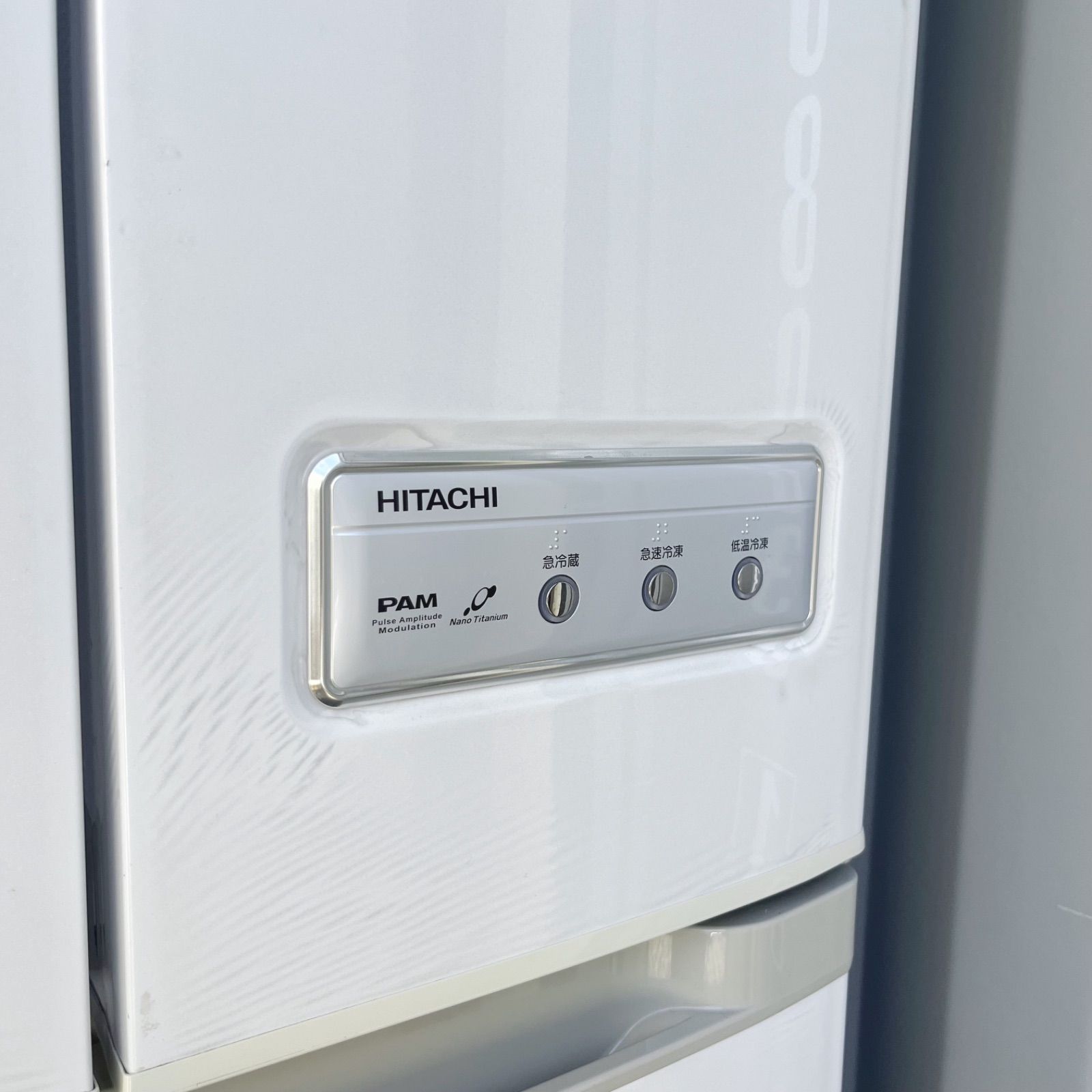 66取付無料！完動品！高性能日立自動製氷付き おしゃれホワイト6ドア冷蔵庫！ 66取付無料！完動品！高性能日立自動製氷付き おしゃれホワイト6
