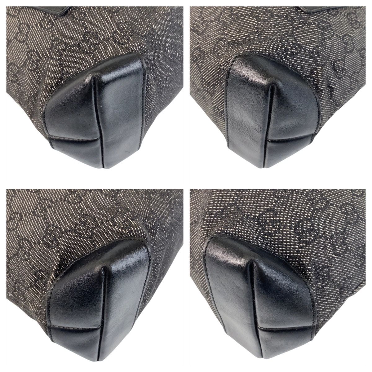 GUCCI グッチ ブラック 黒 GGキャンバス/レザー 28893 トート