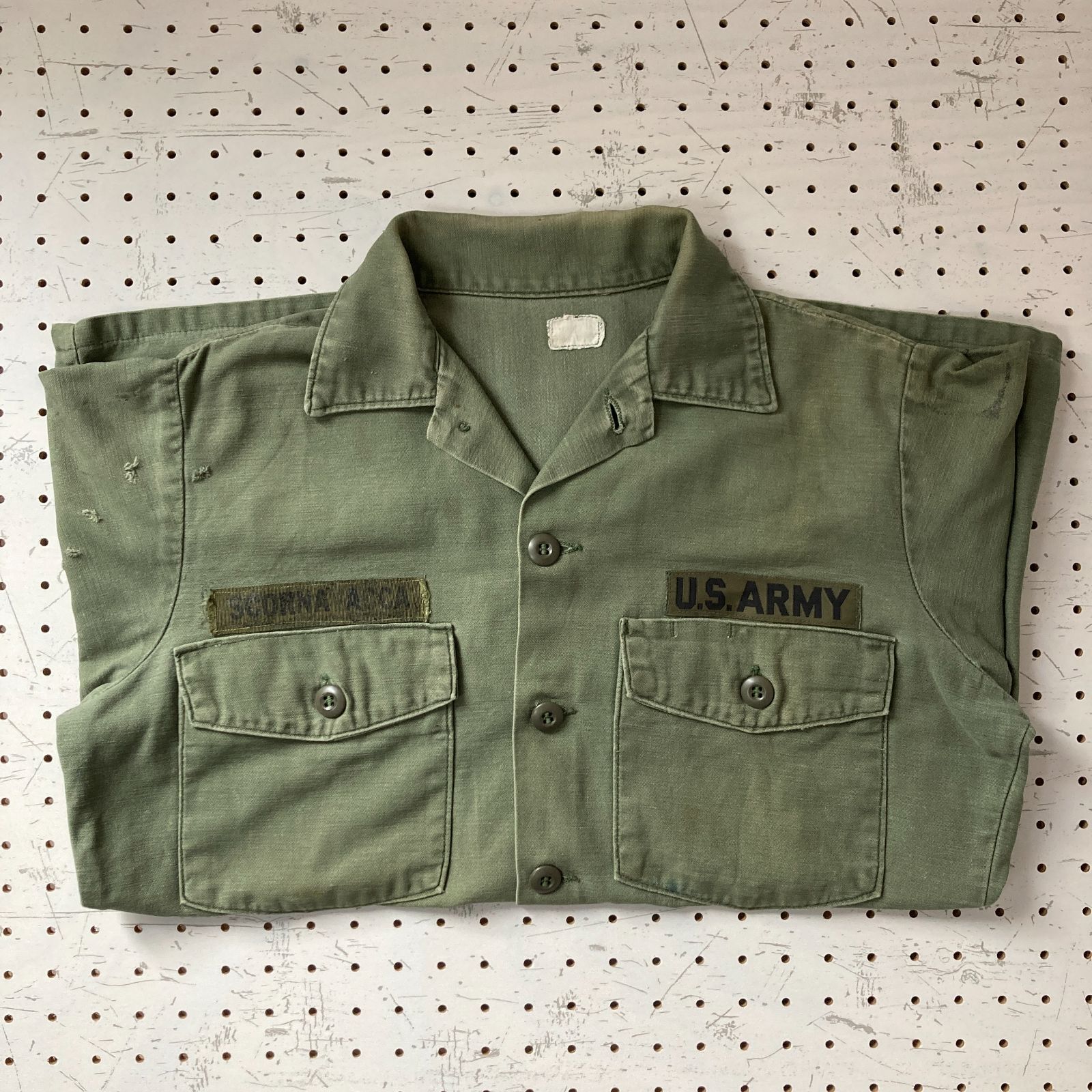 米軍】OG-107 ユーティリティーシャツ 4thモデル 1965年 サイズ 米軍】OG-107 ユーティリティーシャツ 4thモデル 1965年 サイズ