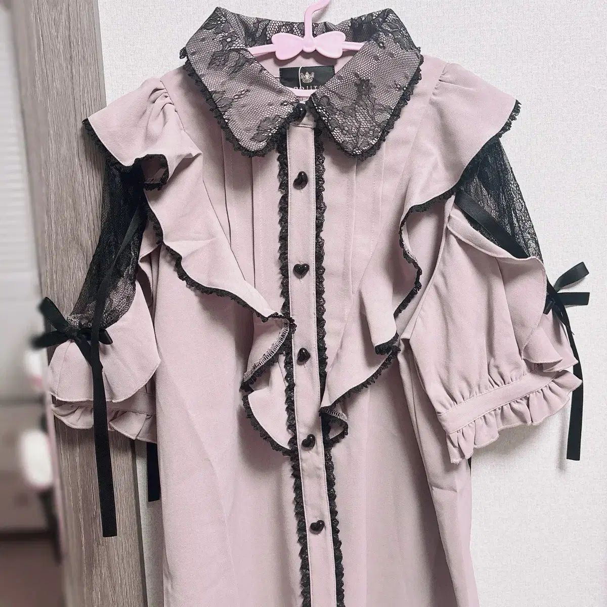 美品 m_mefu コットンボイル 切替デザイン ブラウス 長袖 センソユニコ