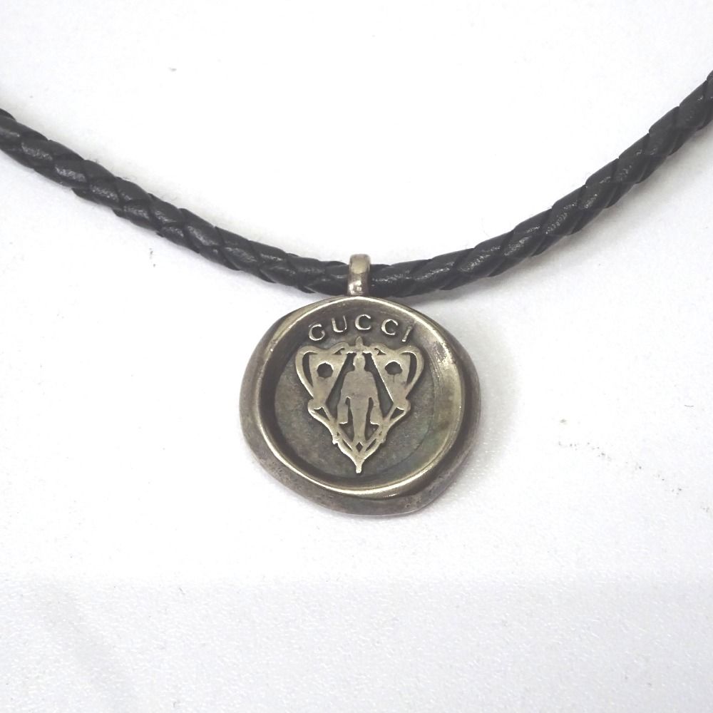 新品仕上 グッチ クレスト 925 ネックレス GUCCI グッチ ネックレス クレスト ラウンド ペンダント 紋章