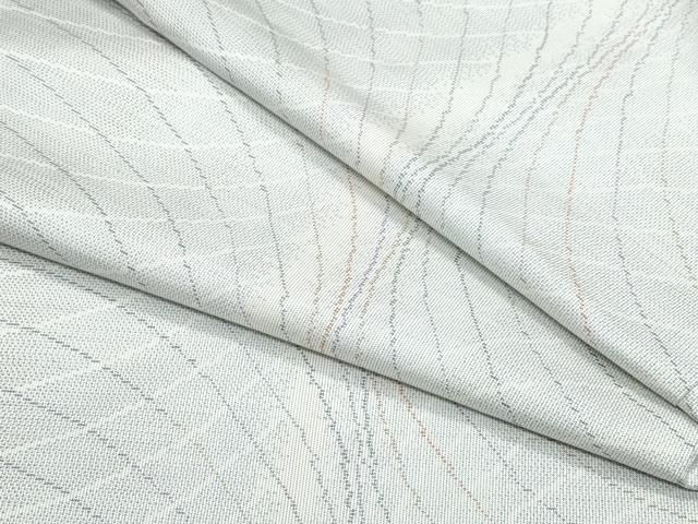 平和屋着物●本場大島紬　白大島　9マルキ　流線文　ロング丈　正絹　逸品　CAAZ0922vf 平和屋着物○本場大島紬 白大島 9マルキ 流線文 ロング丈 正絹 逸品