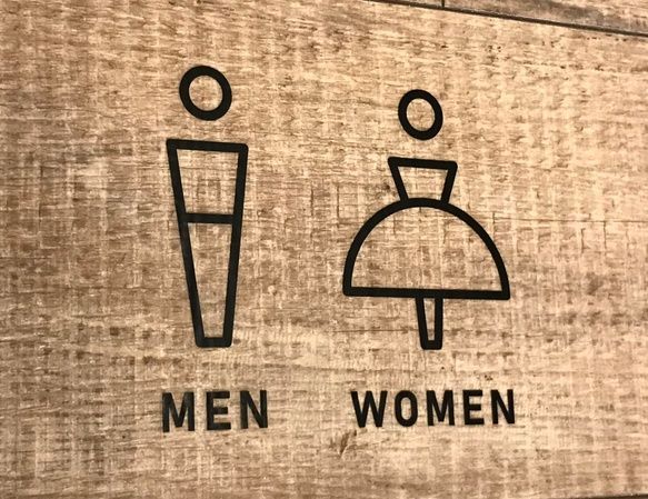 トイレマーク　カッティングシート　切文字　ピクトサイン　ピクトグラム 男女セット