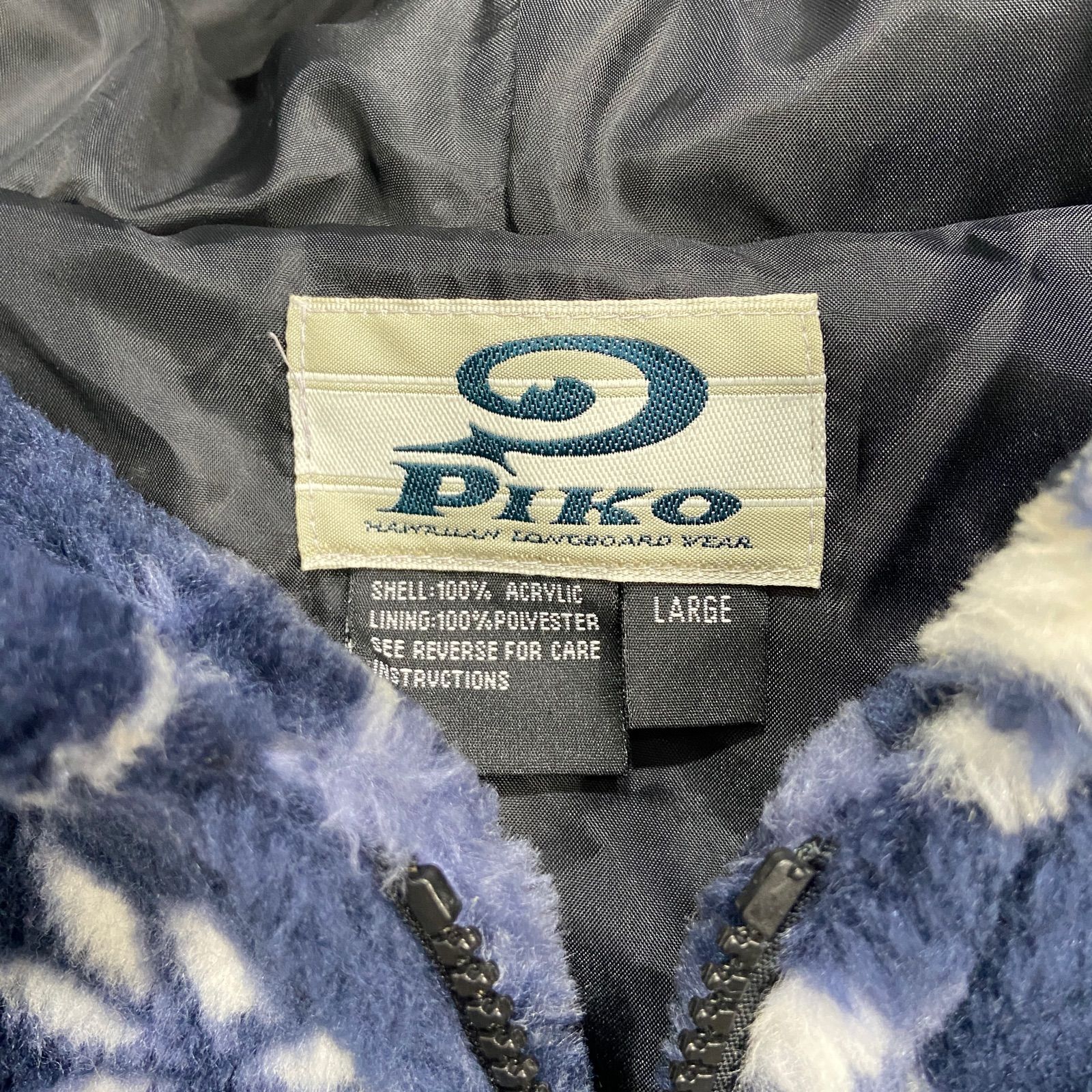 ☆PIKO☆ピコ☆総柄ボアフリースジャケット☆フリースパーカー 