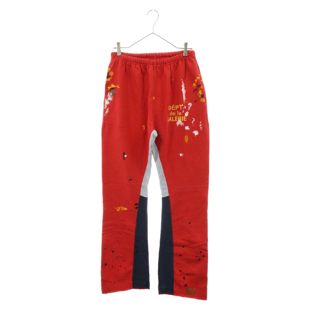 GALLERY DEPT. (ギャラリーデプト) GD LOGO FLARE SWEATPANTS ペイント加工 GDロゴ フレアスウェットパンツ  レッド - メルカリ