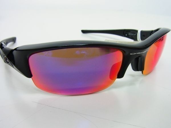 正規★OAKLEY オークリー★FLAK JACKET フラックジャケット サングラス【OO9112-6314】赤レッドイリジウム黒ブラック【本物保証】 正規☆OAKLEY オークリー☆FLAK JACKET フラックジャケット