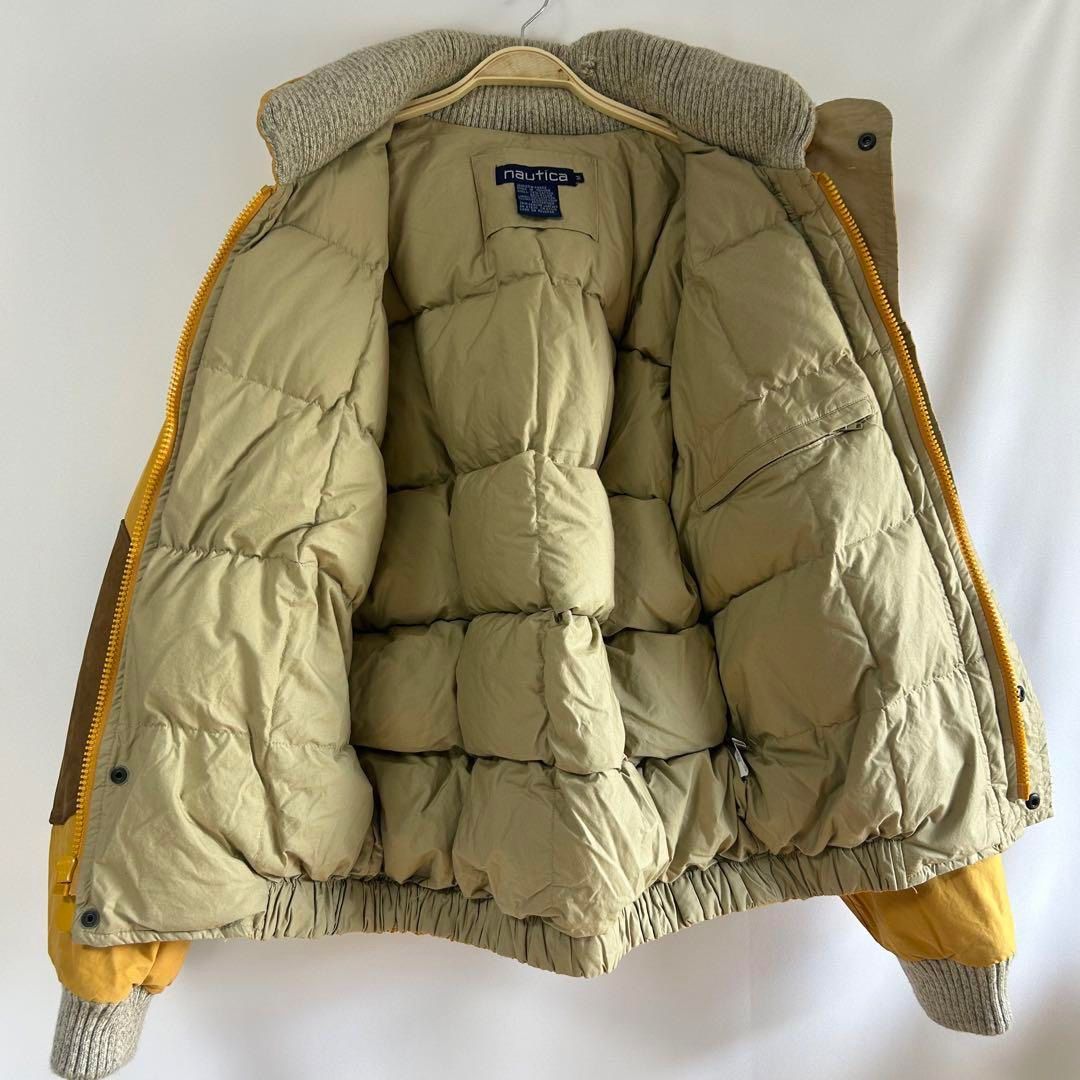 90's nautica 裏ブラックウォッチタータン フルジップ レザー