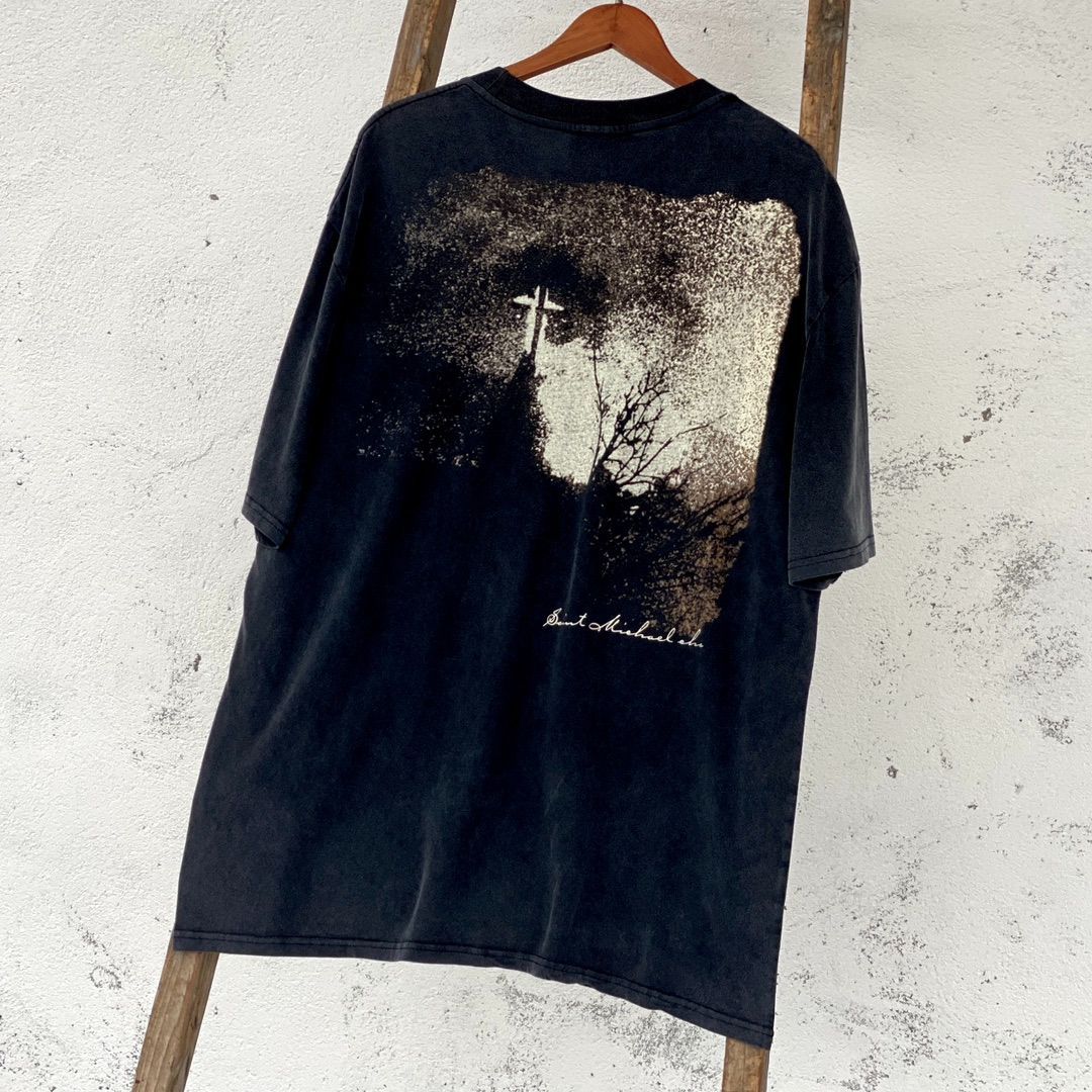 即完売品♢SAINT MICHAELセントマイケル□ プリント半袖Tシャツ