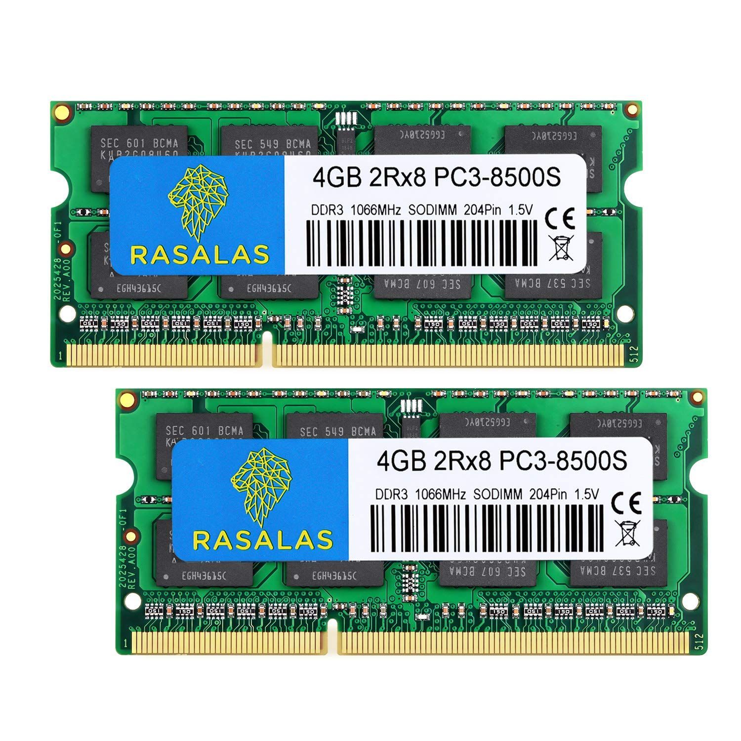 数量限定】PC3-8500S 1067MHz 1066MHz 4GB×2枚 ノートPC用