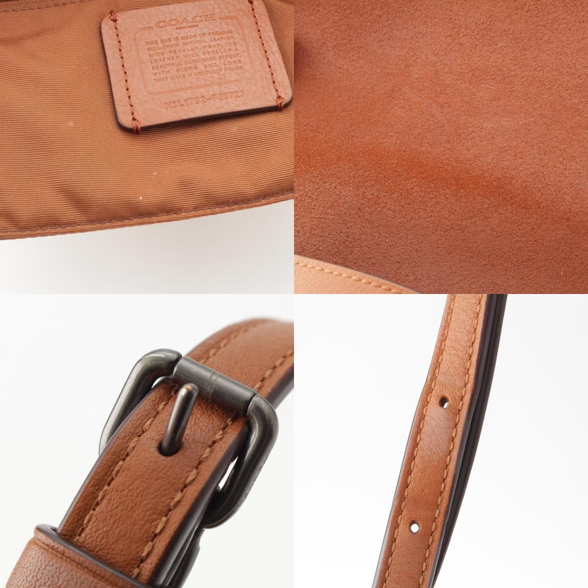 コーチ レザー ロゴ型押し 人気 ショルダーバッグ ブラウン【】 COACH