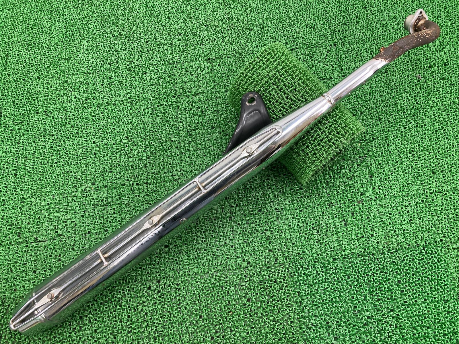 スーパーカブ90 マフラー GT0 ホンダ 純正 中古 バイク 部品 HA02 コケキズ無し 機能的問題なし そのまま使える ステー付き 車検 Genuine