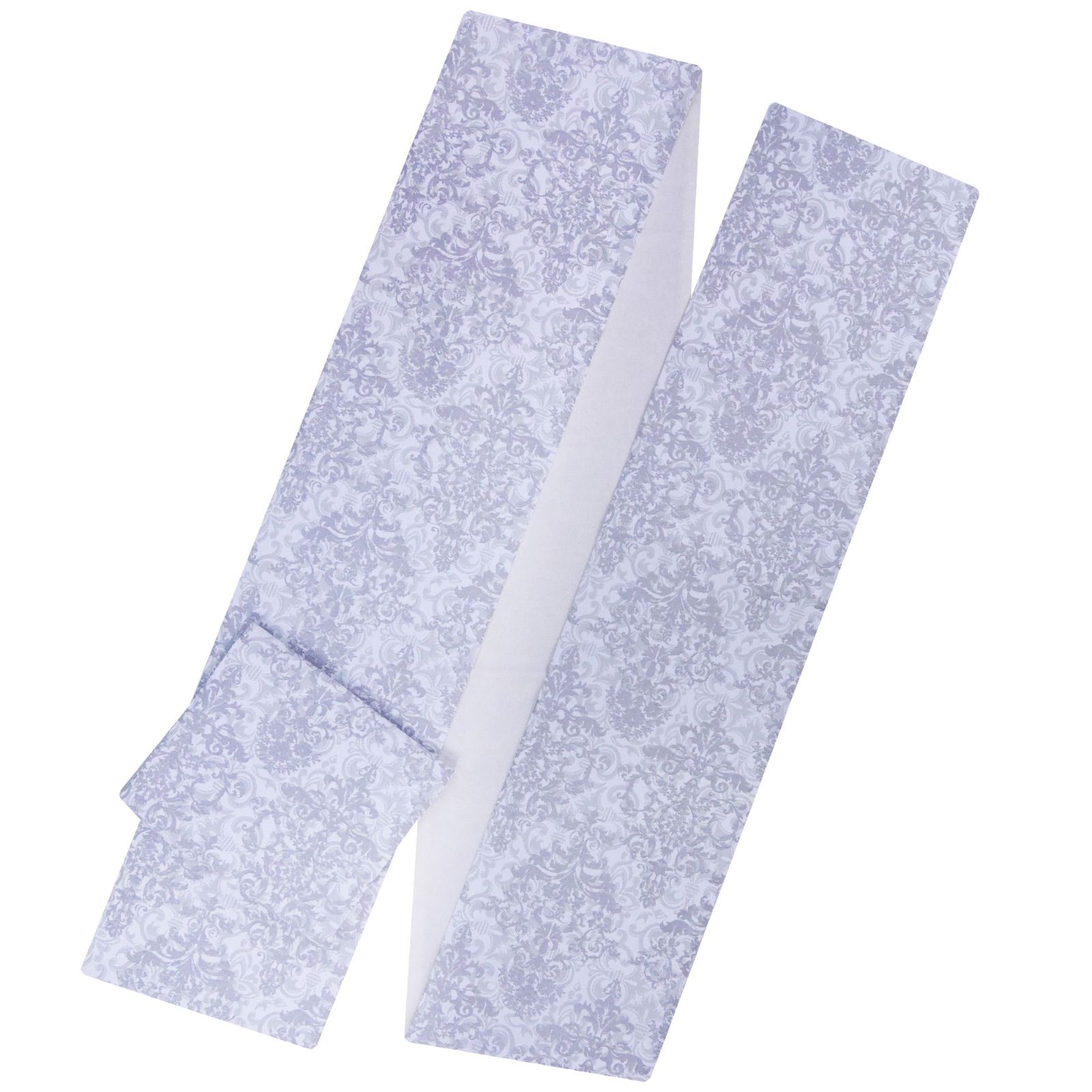 新品・仕立て上がり】フォーマル 袋帯 全通 古典 唐草 白 グレー 灰色