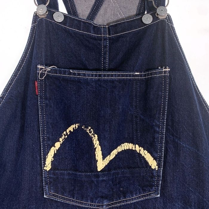 EVISU エヴィス　オーバーオール　W34 EVISU エヴィス ダブルニーデニムオーバーオール インディゴ
