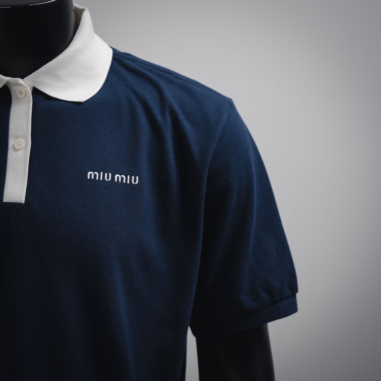 miumiuミュウミュウポロシャツネイビー滝沢眞規子