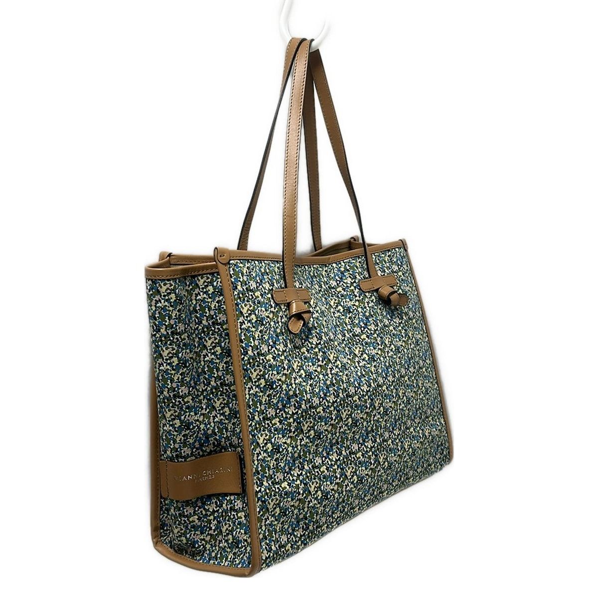 GIANNICHIARINI ジャンニキャリーニ ジャンニキアリーニ トートバッグ - ブルー×ブラウン×マルチ レザー