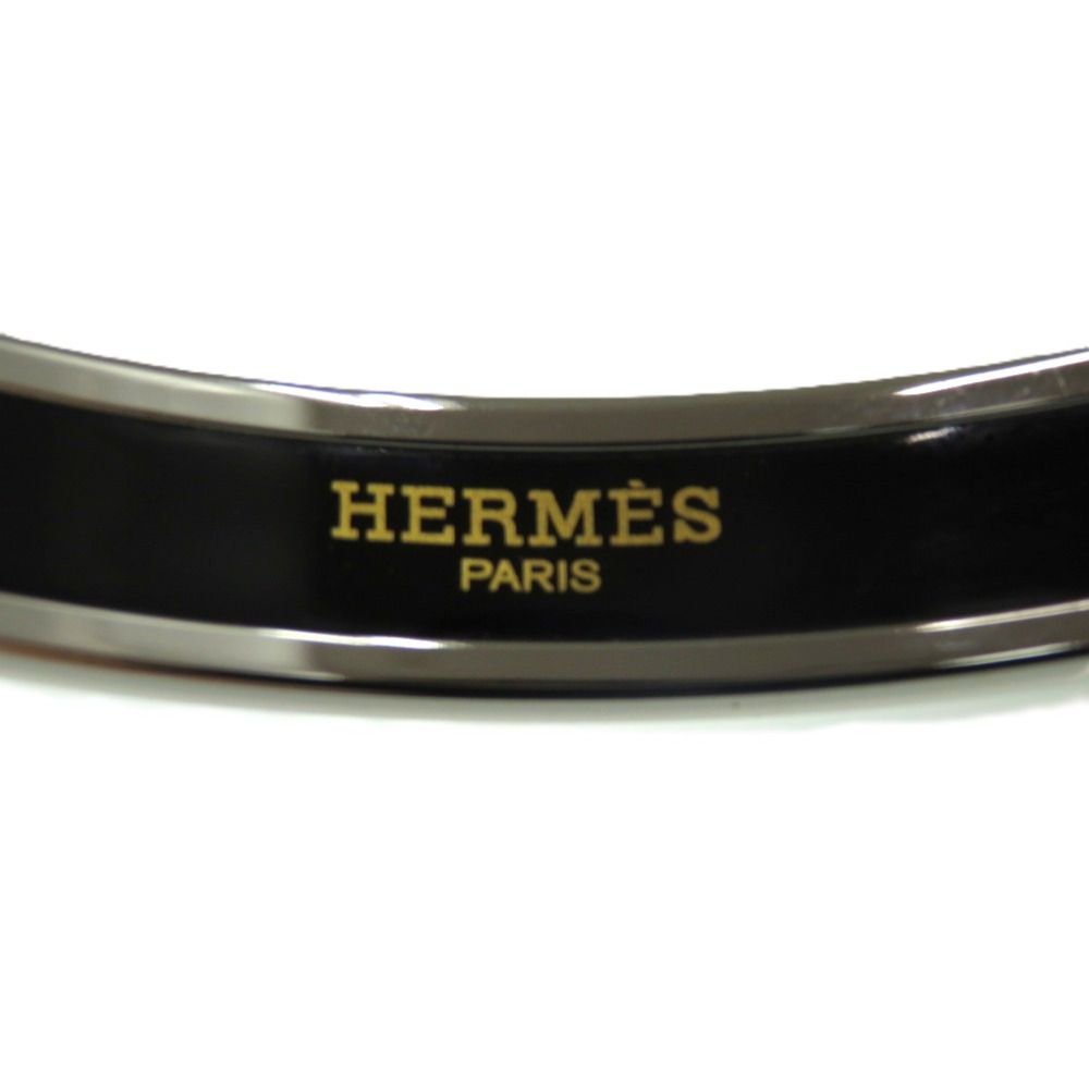 【美品】エルメス　HERMES　エマイユバングル　馬車　シルバー×ブラック HERMES/エルメス】エマイユ バングル シルバー×ブラック｜ヴァル