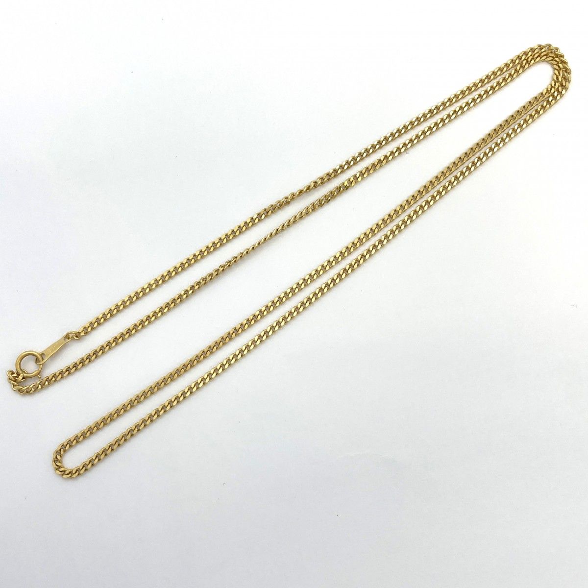 5khd120】喜平 ネックレス K18 ゴールド 2面 シングル 60.5cm