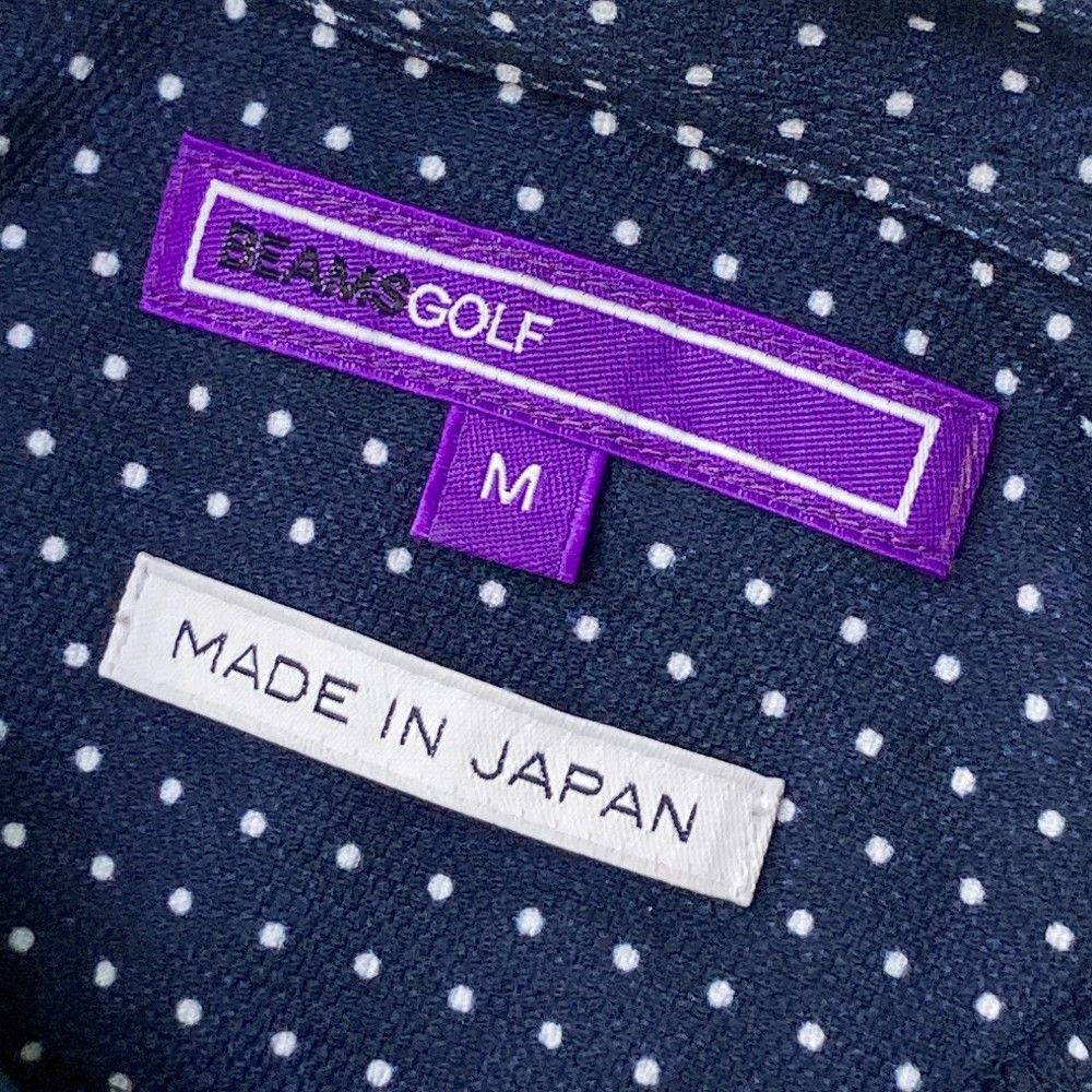 サイズ：M BEAMS GOLF ビームスゴルフ 半袖ポロシャツ ドット柄