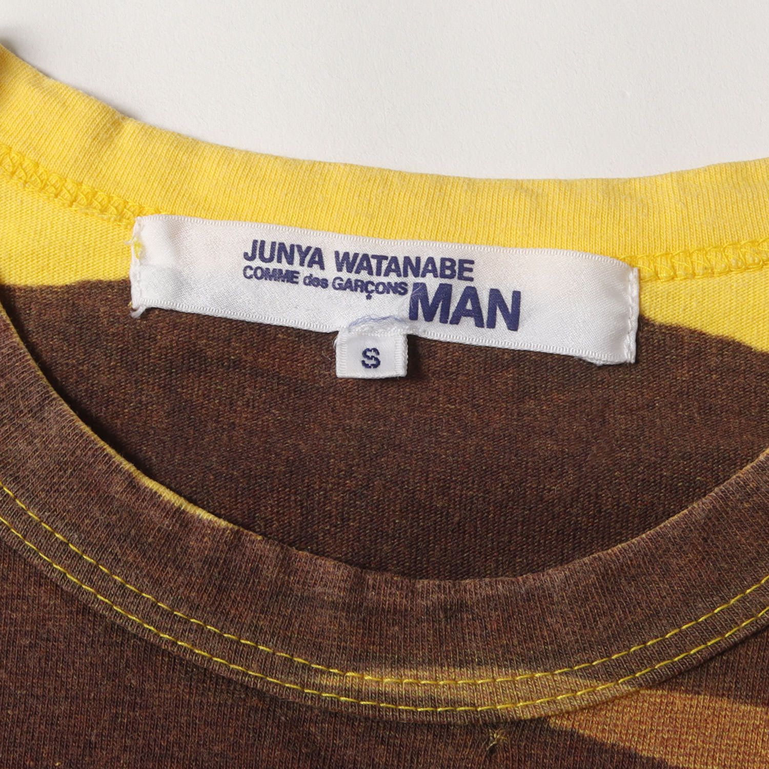 2022SS ジュンヤワタナベマン Tシャツ イエロー コムデギャルソン JUNYA WATANABE MAN COMME des GARCONS ジュンヤワタナベ マン