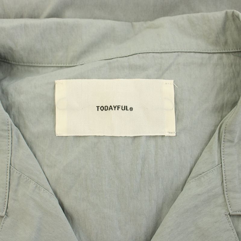 トゥデイフル TODAYFUL 23SS ハーフスリーブクレープシャツ ブラウス オープンカラー 半袖 F 緑 グリーン 12310441 レディース トゥデイフル TODAYFUL 23SS ハーフスリーブクレープシャツ