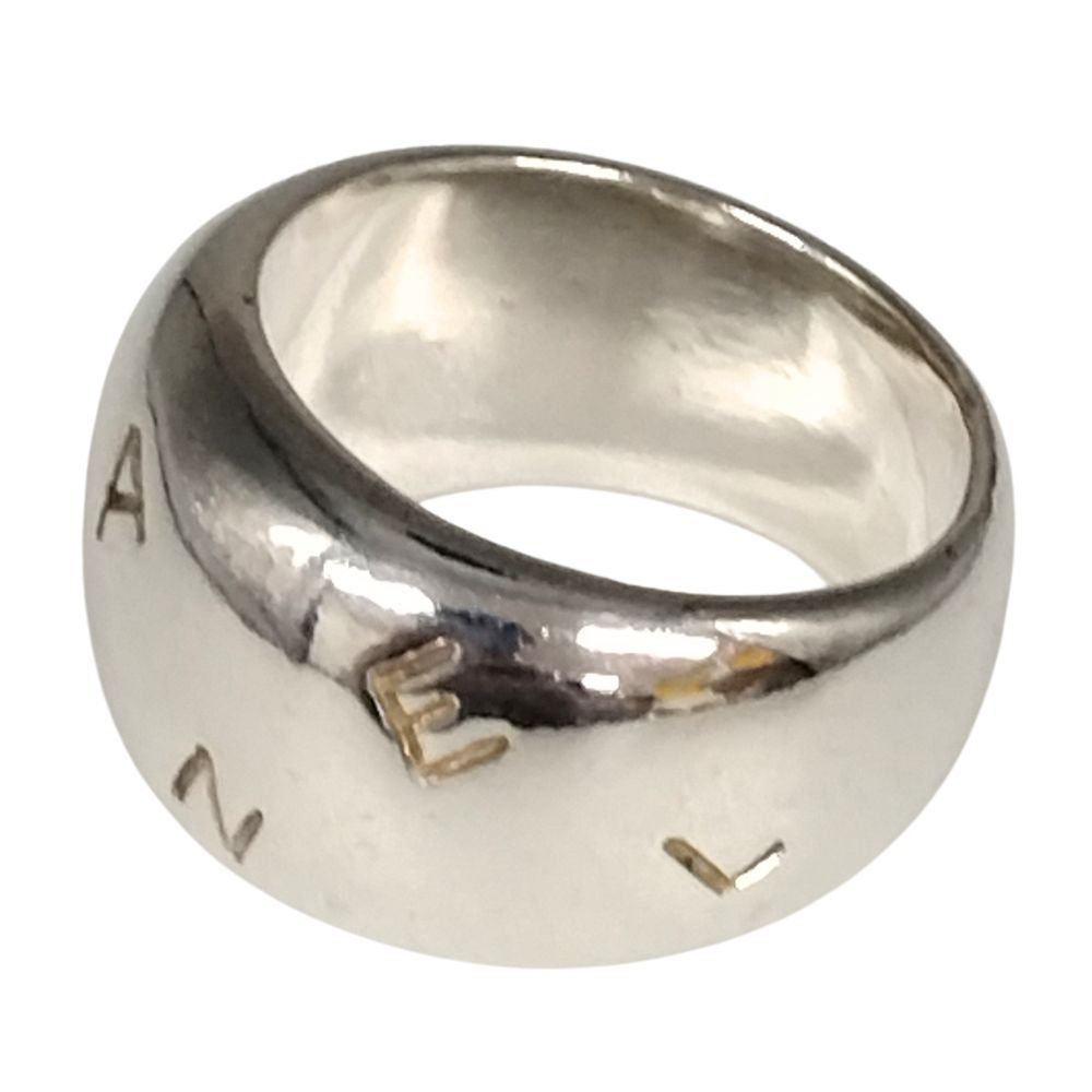 CHANEL シャネル ロゴ リング シルバー 13号 52405