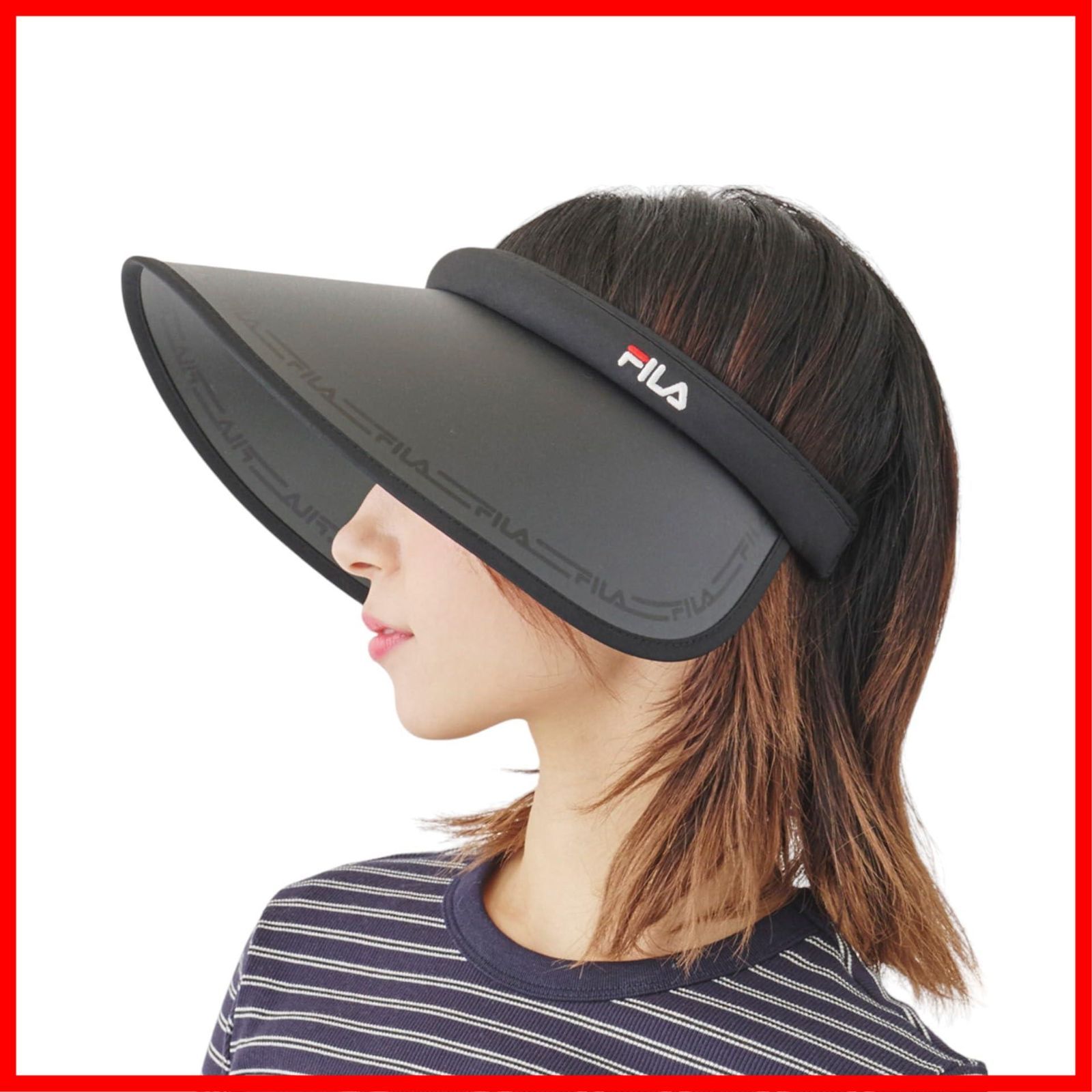 【特価商品】レディース 112313202 ブラック VISOR CLIP PRINT バイザー [フィラ]