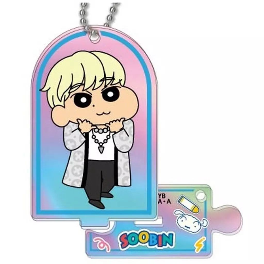 中古】キーホルダー スビン 「TOMORROW X TOGETHER×クレヨンしんちゃん