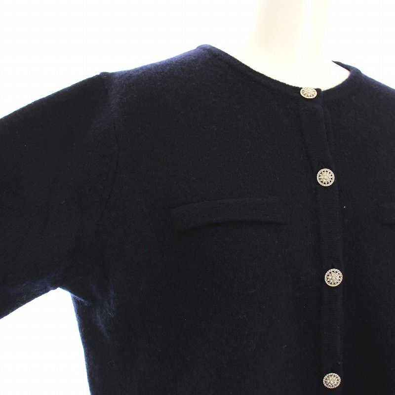 セルフォード CELFORD 24AW ウールビジューボタンカーディガン ニット 長袖 F 紺 CWND245004 /YM レディース セルフォード 24AW ウールビジューボタンカーディガン ニット