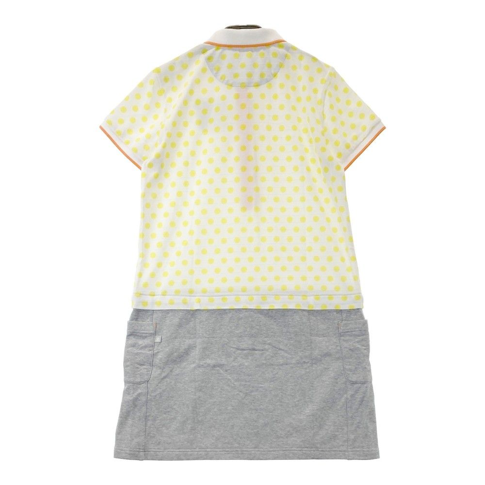 サイズ：L MUNSING WEAR マンシングウェア ワンピース ドット ホワイト