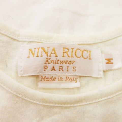 NINA RICCI 刺繍　Tシャツ　ホワイト　白　コットン100% 紗栄子着用 NINA RICCI 刺繍 Tシャツ ホワイト 白 コットン100% 紗栄子着用