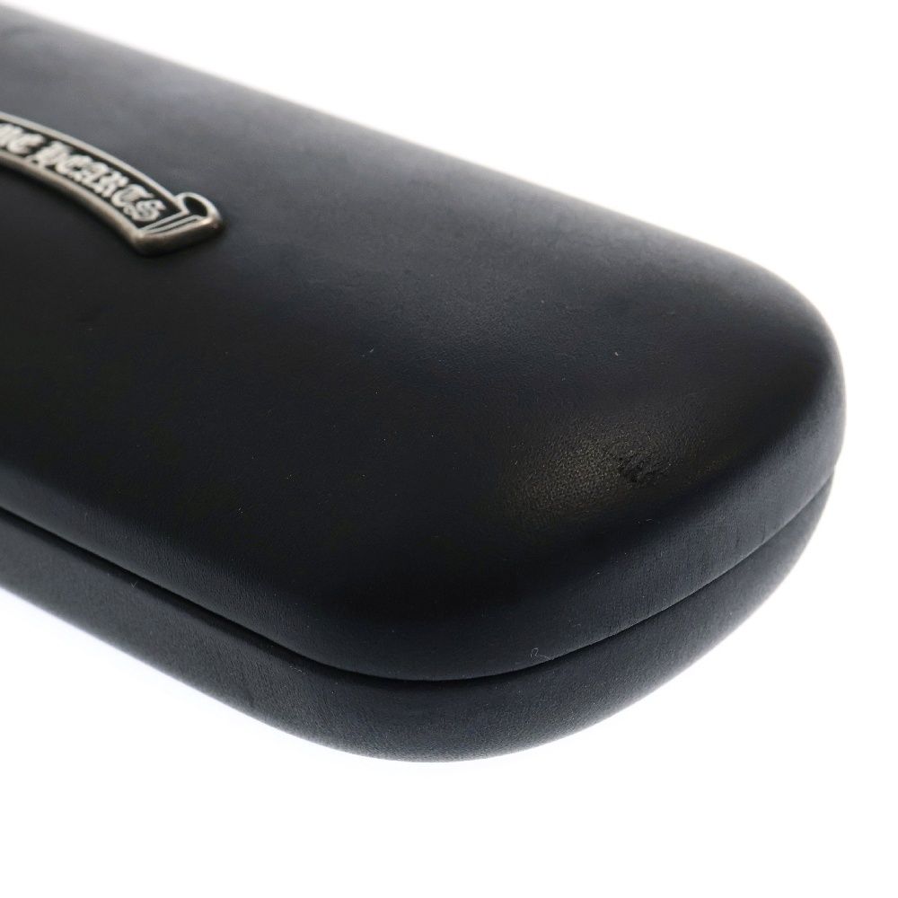 CHROME HEARTS スクロールラベル レザー ハード アイウェアケース