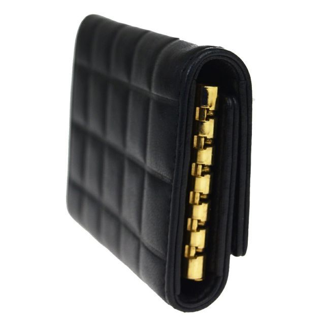 良品　CHANEL シャネル　レザー　チョコバー　6連キーケース　ブラック 良品CHANEL シャネルレザーチョコバー6連キーケースブラック