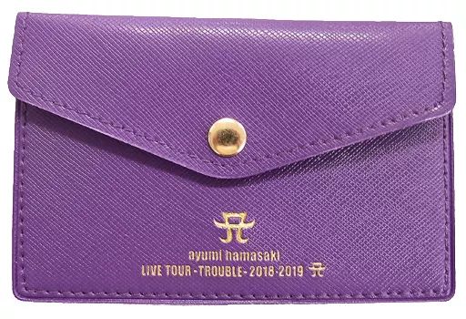 浜崎あゆみ LIVE TOUR TROUBLE カードケース パープル 紫 中古】収納・携帯用アイテム 浜崎あゆみ カードケース(パープル