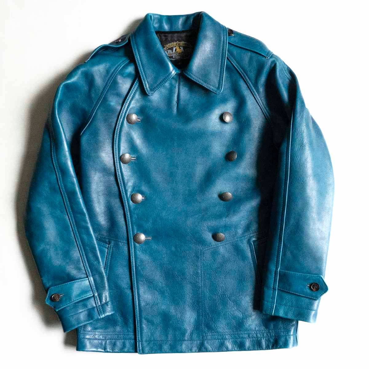 DOUBLE HELIX Horse Hide Leather French Military Coat 40 ホースハイド モーターサイクルコート ダブルヘリックス 25040959