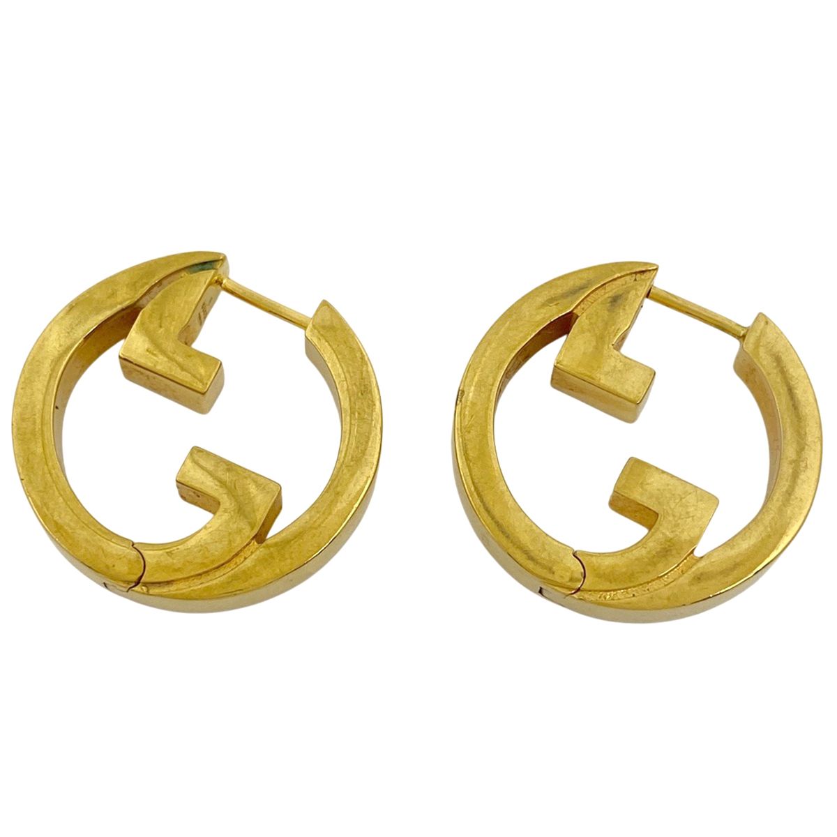 グッチ GUCCI インターロッキングG ピアス ロゴ ピアス GP ゴールド レディース